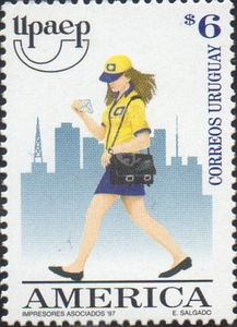 Woman delivering letters