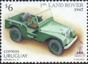 Stamp: 1st Land Rover, 1947 (Uruguay(Early vehicles, inventors) Mi:UY ...