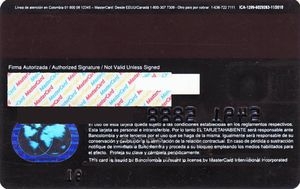 bank card: mastercard black (bancolombia, colombia) col:co mc 0004 bank card: mastercard black