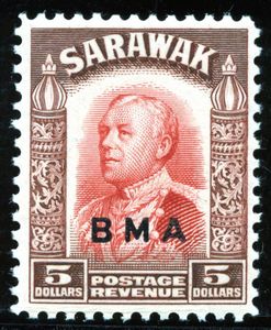 Sir Charles Vyner Brooke Overprinted BMA