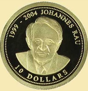 Moneda: 10 Dollars (8th German President Johannes Rau) (Nauru) (2006 ...