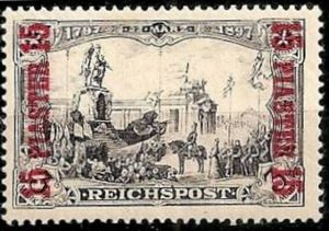 overprint on "Germania"