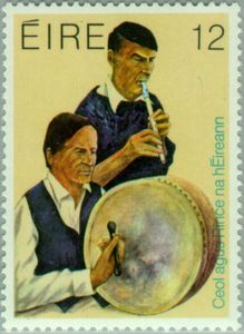 Playing Bodhran and Whistle