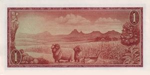 Banknote: 1 Rand (South Africa) (1966-1976 ND Issue) Wor:P-109a