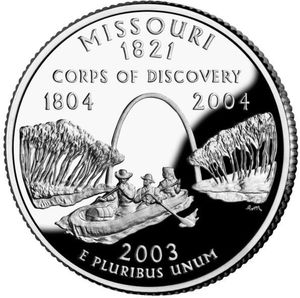Moeda: 25 Cents / Quarter (Missouri - Silver edition) (Estados