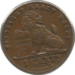 1 Centime (Flemish legend)