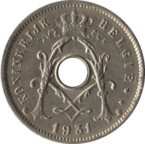 5 Centimes (Flemish legend - with star)