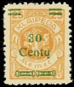Overprint: 30 Centy