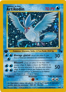artikodin pokemon card 1e dition holo Water Freeze Dry (30) Flip a coin Carte Pokmon  Artikodin 102/100