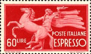 Horse and torch bearer