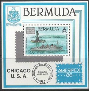 Statue of Liberty, S.S. Monarch of Bermuda