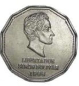 1 Peso (Bolivar by Pietro Teneráni)
