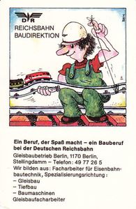 Pocket Calendar: Deutsche Reichsbahn (Germany, Democratic Republic