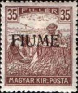 Hungarian Reaper stamp overprinted FIUME