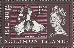 Dendrobium macrophyllum - surcharged 10c