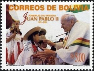 John Paul II with bolivian Children in Tarija