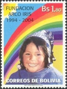 Smiling Child and Rainbow