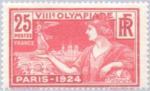 パリ五輪の切手（フランス 1924年） Stamp: Olympic Games - Paris 1924 (France(Summer Olympic Games