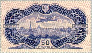 Plane Flying over Paris: Caudron"Simoun"