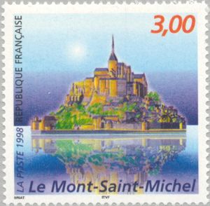 Stamp: Mont-Saint-Michel (World Heritage 1979) (FranceYt:FR 3165,Mi:FR  3305,Sn:FR 2663,Sg:FR 3507,AFA:FR 3398,Un:FR 3145