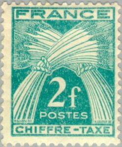 Sheaves of Wheat- Inscribed CHIFFRE-TAXE