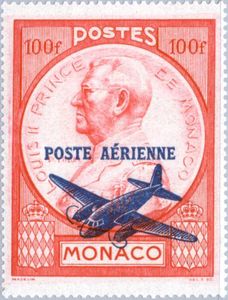 Prince Louis II (1870-1949) overprint