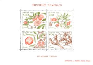 Branch of a Pomegranate Tree in the Four Seasons