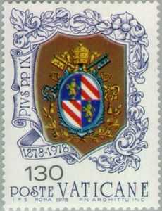 Stamp: Pope Pius IX- Arms (Vatican City(Pope Pius IX- Dying day) Mi:VA
