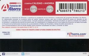 Tarjeta Funcional: Farmacias del Ahorro Roja (Pharmacies and Drugstores
