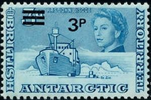 R.R.S. John Biscoe - Surcharged