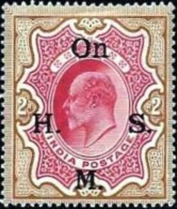 King Edward VII - Overprint "On H.M.S."