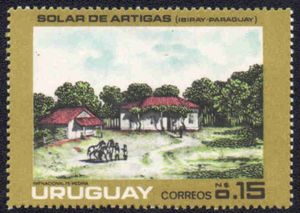 Sello Home of General Artigas in Ibiray, Paraguay (Uruguay(Artigas´s