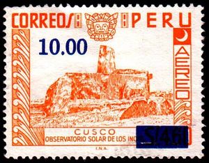 Machu Picchu at Cuzco - Overprint