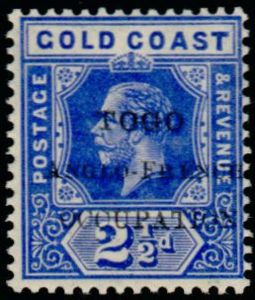 Stamp: Stamp Gold Coast overprinted (Togo(Definitive issue) Mi:GB-TG 25 ...