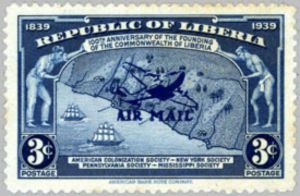 Black Airmail Overprint
