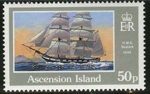 HMS Sealark (1840) - Overprinted in Silver