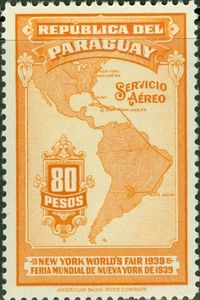 Air Route Asuncion to New