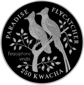 250 Kwacha (Paradise Flycatchers)