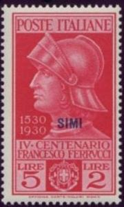 Portrait of Francesco Ferrucci, Overprinted SIMI