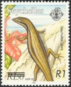 Seychelles Mabuya (Mabuya seychellensis) 1993 Imprint