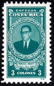 Stamp Francisco José Orlich Bolmarcich (Costa Rica(President Type of