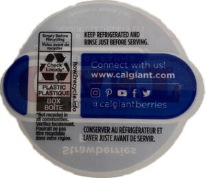 Food Label: California Giant Strawberries Fraises (Giant Berry Farms