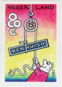 Putting up 'MOVED' Sign