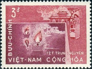 Floating candles in paper boats