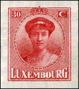 Grand Duchess Charlotte facing Forward (30c carmine rose)