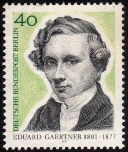 Timbre Eduard Gaertner, artist (selfportrait) (Allemagne, Berlin