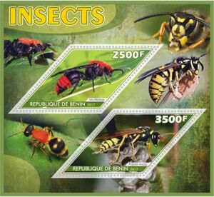 Stamp: Insects (Benin: Illegal Stamps(Insects (2017)) Col:BJ 2017-215