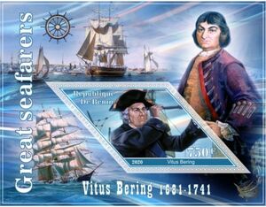 Stamp: Great People Great seafarers Bering (Benin: Illegal Stamps(Great ...