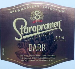 Drink Label Staropramen Dark Pivovar Staropramen Praha Czech drink-label-staropramen-dark-pivovar-staropramen-praha-czech
