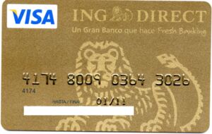 Bank Card: Ing Direct (Banco Inversis, SpainCol:ES-VI-0089.02